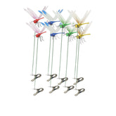 3D Fake Dragonfly Clips – 8-Pack Outdoor Garden Decor with Stainless Steel Clips
